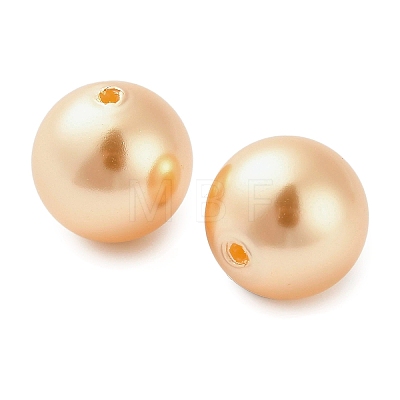 Baking Painted Pearlized Glass Pearl Round Beads HY-Q001-02B-01-1