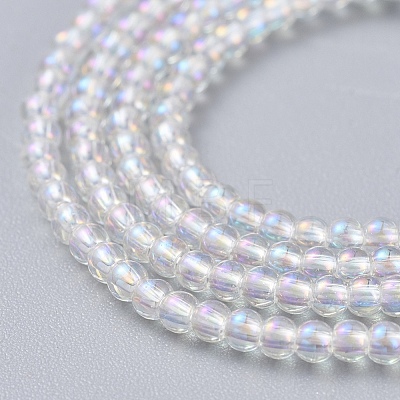 Electroplate Glass Beads Strands X-EGLA-I013-2mm-AB01-1