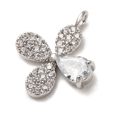 Brass Rhinestone Pendants RB-CBAFDDC-02P-1