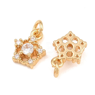 Brass Micro Pave Cubic Zirconia Charms CU-CBAA6E8-05G-02-1