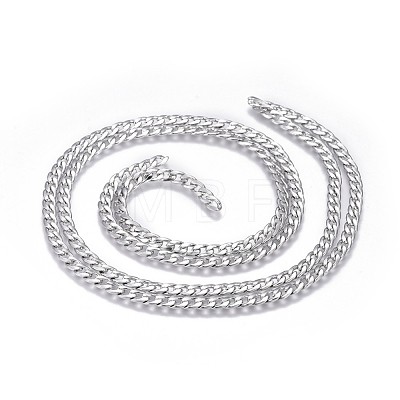 304 Stainless Steel Cuban Link Chains CHS-G005-B-04P-1