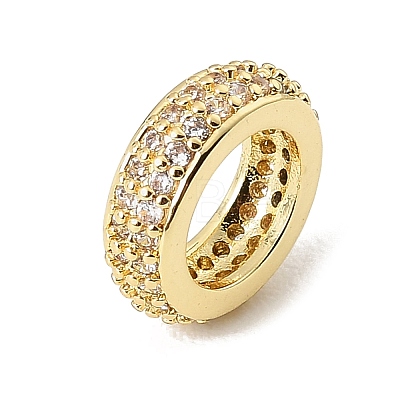 Brass Micro Pave Cubic Zirconia Beads CU-CBA389D-04G-05-1