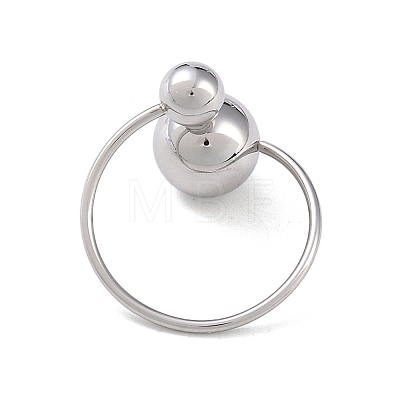 Titanium Steel Round Cuff Rings RJEW-L116-01P-1