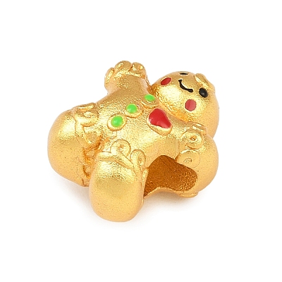 Christams Brass Enamel European Beads LS-KK-F922-03E-G-1