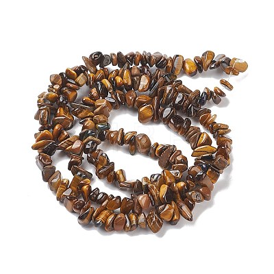 Natural Tiger Eye Chips Beads Strands F012-2-1