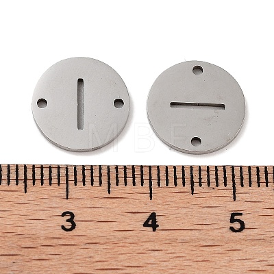 201 Stainless Steel Hollow Flat Round Links FIND-R149-03I-P-1
