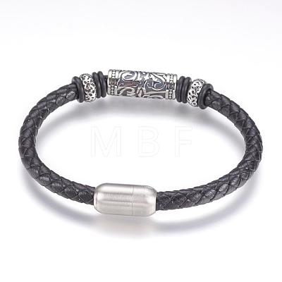 Leather Cord Bracelets BJEW-F274-25AS-1