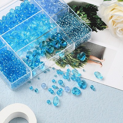 DIY Light Sky Blue Series Jewelry Making Kits DIY-YW0002-94F-1