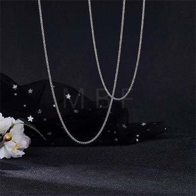 925 Sterling Silver Thin Dainty Link Chain Necklace for Women Men JN1096A-06-1