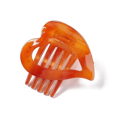 Heart Plastic Claw Hair Clips PHAR-F015-02C-1