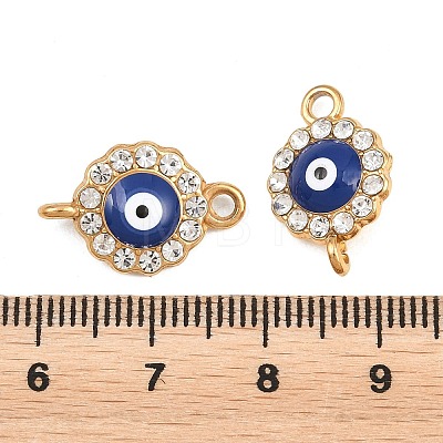 304 Stainless Steel Crystal Rhinestone Connector Charms STAS-G398-24G-01-1
