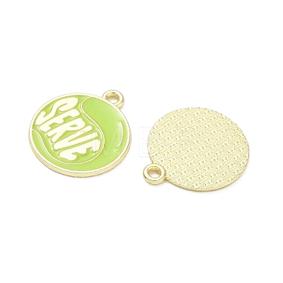 Tennis Alloy Enamel Pendants AL-CBA292F-02M-G-1