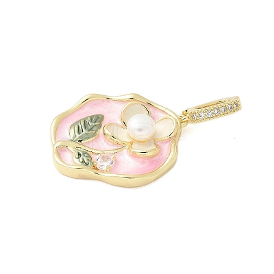 Brass Enamel Pendants LS-KK-F886-03G-04-1