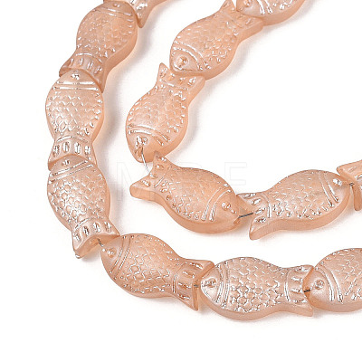 Frosted Glass Beads Strands GLAA-T023-40C-06-1