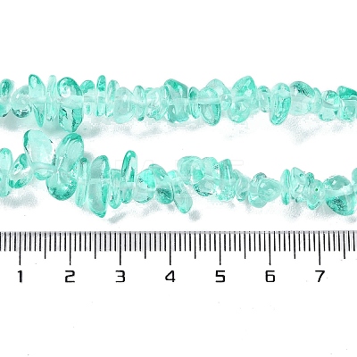 Spray Painted Transparent Glass Beads Strands GLAA-P060-01A-08-1