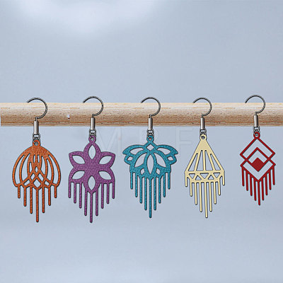 Tassel Earring Theme Carbon Steel Cutting Dies Stencils DIY-WH0309-1948-1