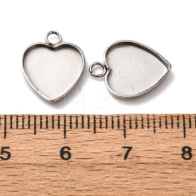 304 Stainless Steel Pendant Cabochon Settings STAS-D379-09A-P-1