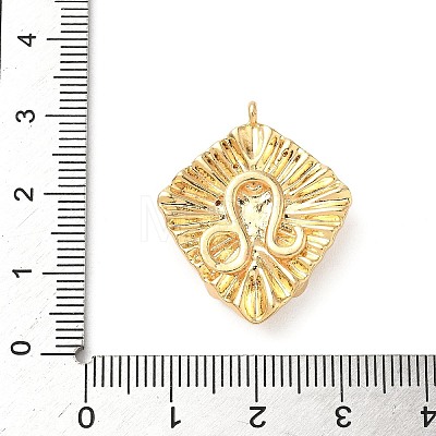 Brass Micro Pave Cubic Zirconia Enamel Pendants KK-L250-08G-06-1