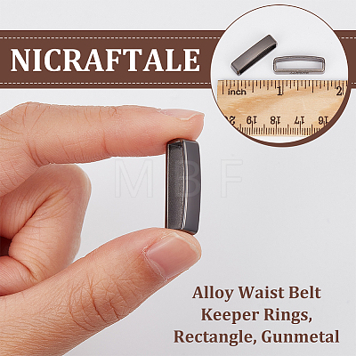 Unicraftale 10Pcs Alloy Waist Belt Keeper Rings FIND-UN0002-98B-1