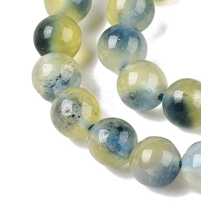 Dyed Natural White Jade Beads Strands G-T138-6mm-210-27-1