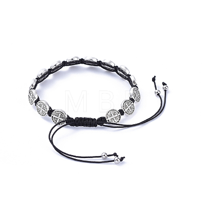 Adjustable Nylon Thread Braided Bead Bracelets BJEW-JB05178-1