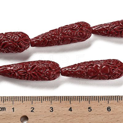 Synthetic Coral Carved Beads Strands CORA-C003-09A-02-1