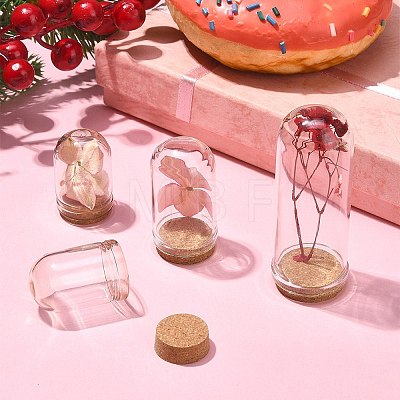 15Pcs 3 Styles Glass Dome Cloche Cover AJEW-YW0001-08-1