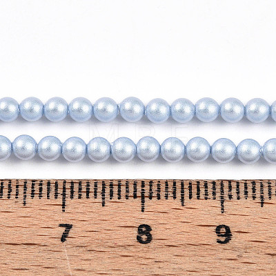 Baking Painted Pearlized Glass Pearl Bead Strands HY-N002-3mm-C04-1