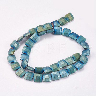 Electroplated Non-magnetic Synthetic Hematite Beads Strands G-P367-B03-1