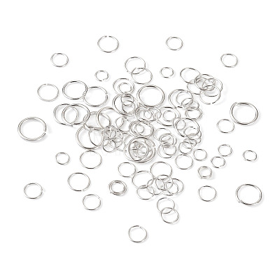 Kissitty 100Pcs 5 Style 925 Sterling Silver Open Jump Rings STER-KS0001-02-1