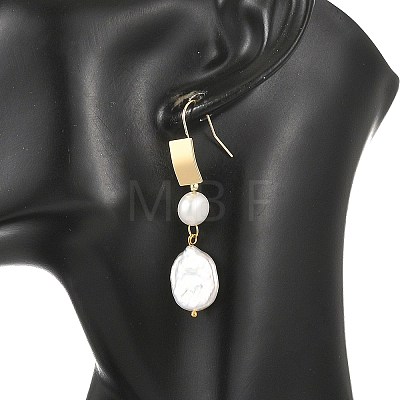 Natural Pearl Dangle & Drop Earrings EJEW-JE07425-1