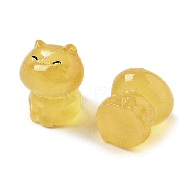 Luminous Resin Cute Little Cat Ornaments RESI-R459-01C-1