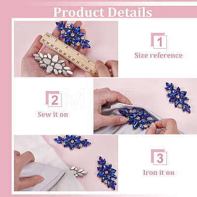8Pcs Glass Cabochons(Hot Melt Adhesive On The Back) GGLA-FG0001-07C-1