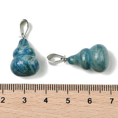 Dyed & Heated Natural Blue Agate Pendants G-B127-03P-06-1