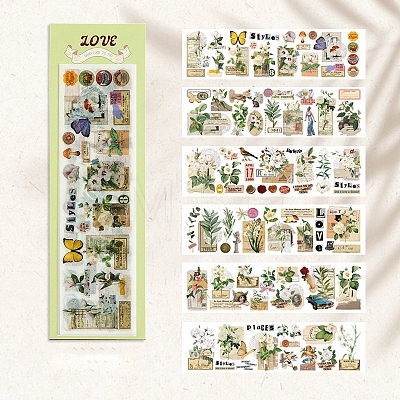 6 Sheets Plant Flower Series Washi Stickers PW-WG85DBD-07-1