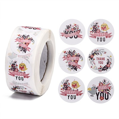 1 Inch Thank You Self-Adhesive Paper Gift Tag Stickers X-DIY-E027-A-02-1