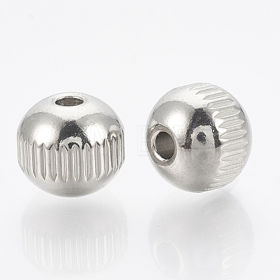 304 Stainless Steel Spacer Beads STAS-T034-8mm-01-1