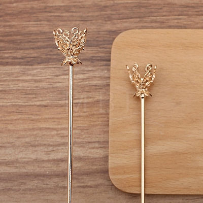 Flower Alloy Hair Stick Finding PW-WGEA70F-03-1