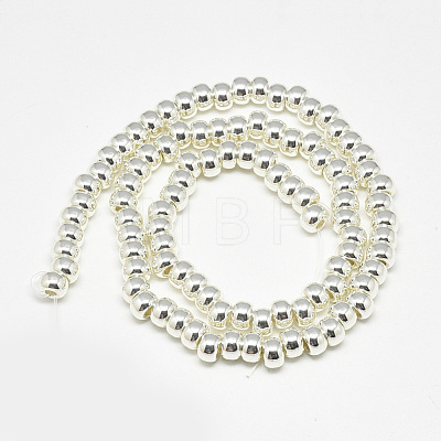 Electroplate Non-magnetic Synthetic Hematite Beads Strands G-Q465-38S-1