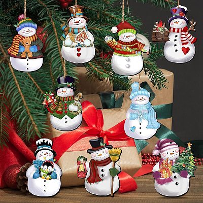 Christmas Theme Wood Pendants PW-WG49E0D-01-1