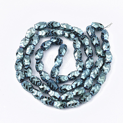 Electroplate Glass Beads Strands EGLA-T018-02-B01-1