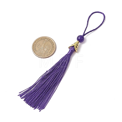 Polyester Tassel Pendant Decoration HJEW-JM03005-01-1