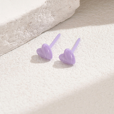 Heart Porcelain Stud Earrings WG0016-2-1