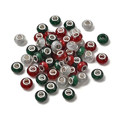 Faceted Resin European Beads RESI-C063-01G-1