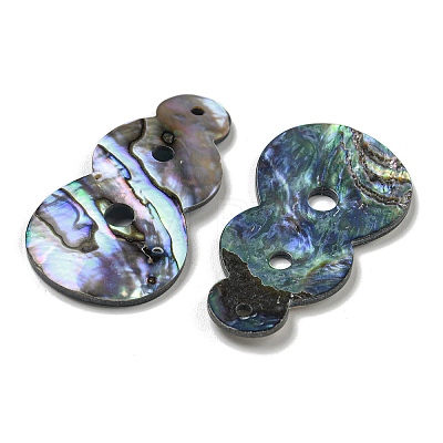 Natural Paua Shell Pendants Geometric Charms SSHEL-N038-01C-1