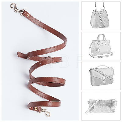   2Pcs 2 Style Resin Bag Strap & PU Leather Shoulder Strap FIND-PH0003-49-1