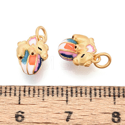 925 Sterling Silver Colorful Enamel Horse Charms STER-T008-68G-1