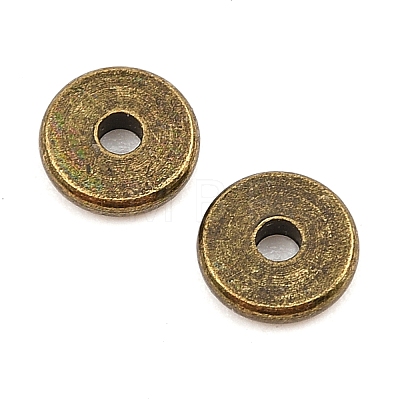 Flat Round Brass Spacer Beads KK-L106E-01AB-1