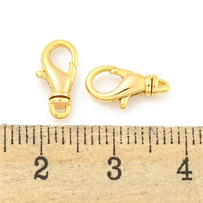 Brass Lobster Claw Clasps KK-K382-03A-G-1