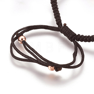 Nylon Cord Braided Bead Bracelets Making BJEW-F360-FRG05-1